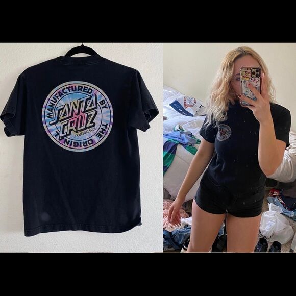 Santa Cruz Skateboards Tie Dye Graphic Tee - Picture 1 of 9
